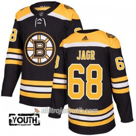 Barn Ishockey Boston Bruins Tröja Jaromir Jagr 68 Adidas 2017-2018 Svart Authentic